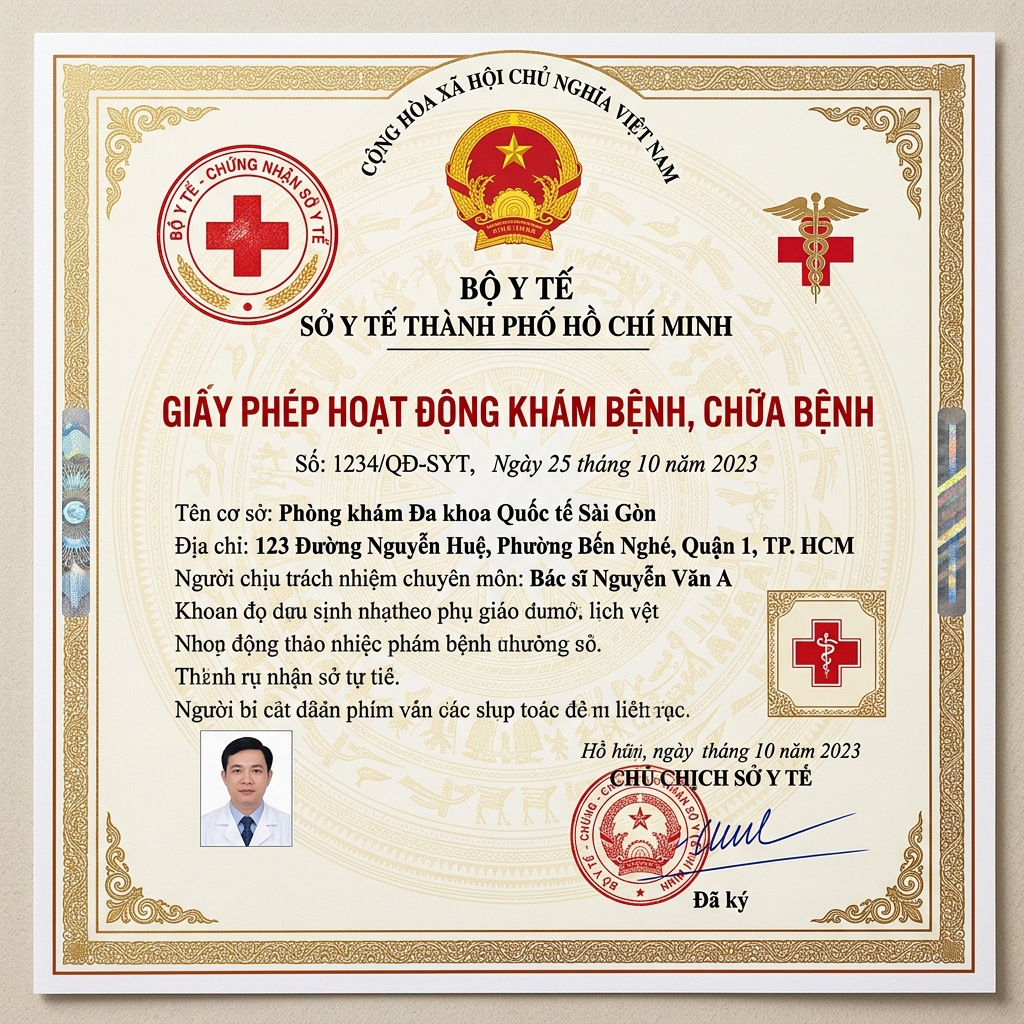 Chứng Nhận Sở Y Tế